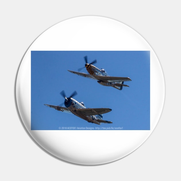 P-51D Mustang and P-47D Thunderbolt Pin by acefox1