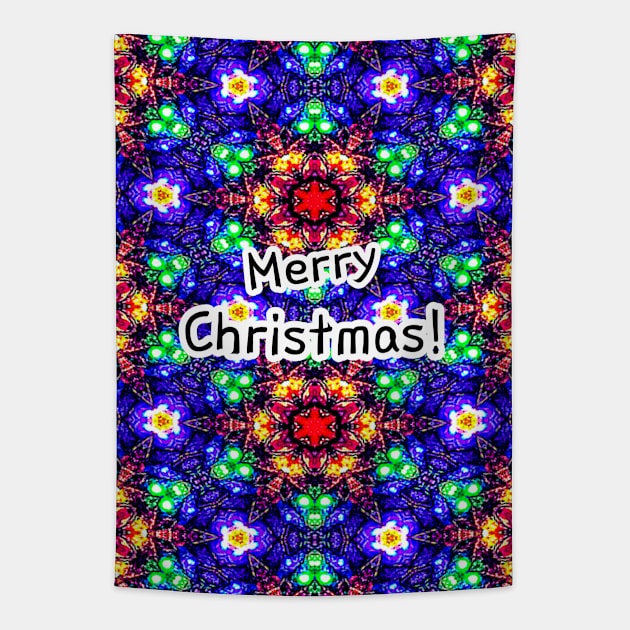 Sparkling Christmas tree pattern. Tapestry by PatternFlower