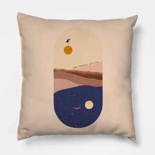 Sun and moon Pillow