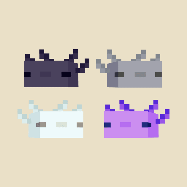 ace axolotls by Midnight_rabbit