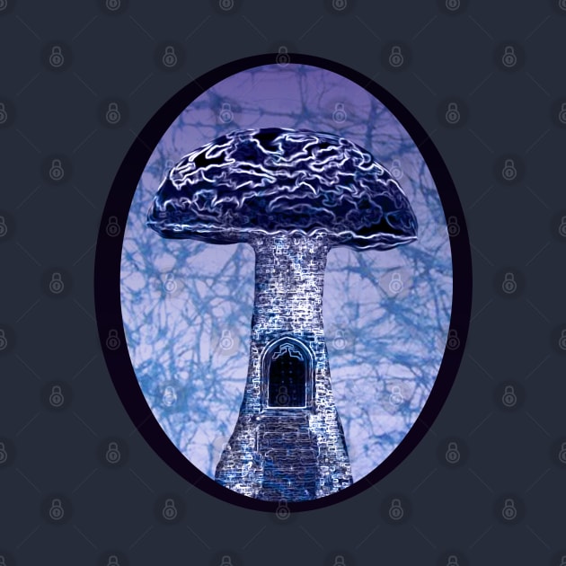 Mushroom Batik Style Fantasy Doorway by Aurora X