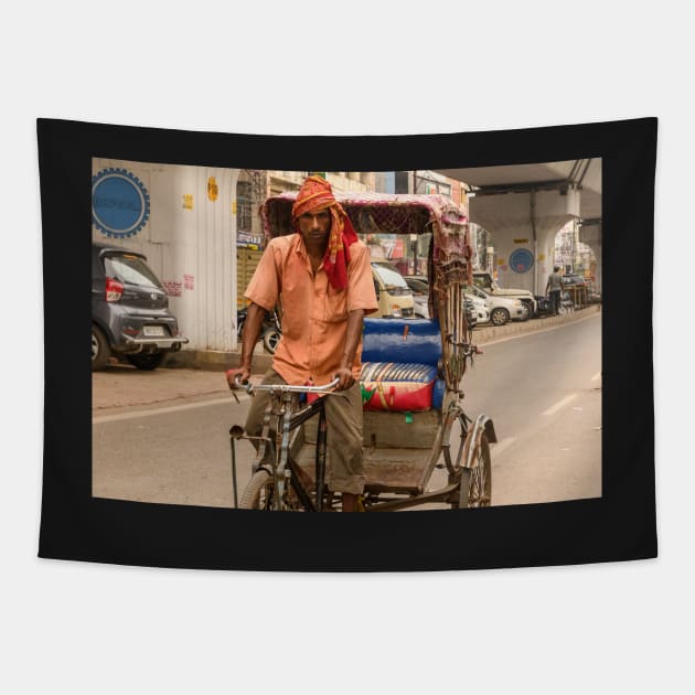 Pedicabs of Bihar 03 Tapestry by fotoWerner