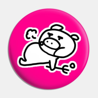 Satisfied Boo the kawaii pig. Pin