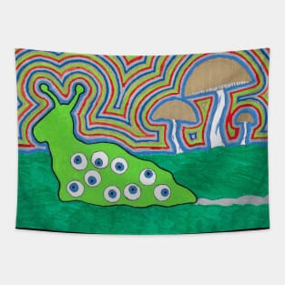 All Seeing Slug (Color Burst) Tapestry