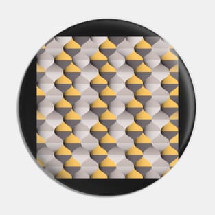 Moroccan Ogee pattern in sunshine yellow and warm grey Pin