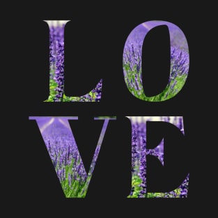 L O V E love block letters monogram lavender T-Shirt