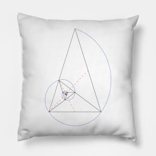 Golden Ratio - Isosceles Triangle - Fibonacci Spiral Pillow