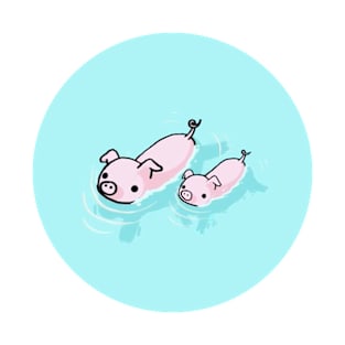 2 Little Pigs Swimming T-Shirt