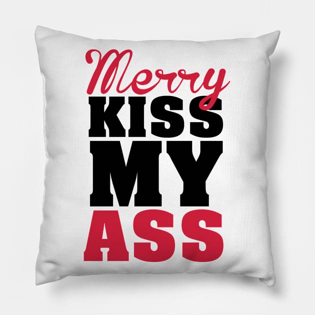 Merry kiss my a**! Pillow by nektarinchen