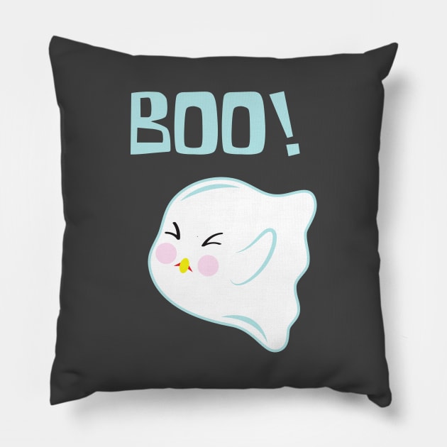 Halloween Ghost Boo Pillow by Bullenbeisser.clothes