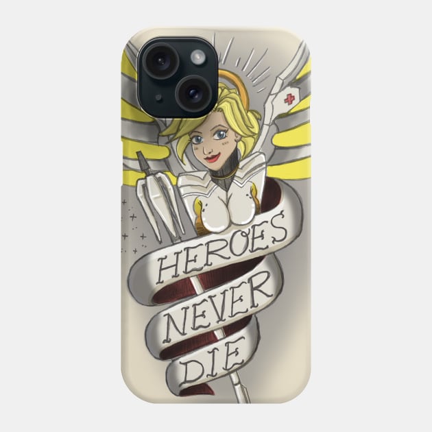 Old School Tattoo Mercy Phone Case by AlexRoivas