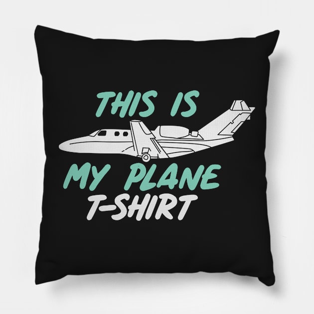 PILOT / AVIATION: Plane T-shirt Pillow by woormle