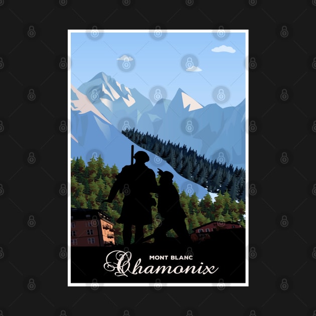 Chamonix,Mont Blanc,Travel Poster by BokeeLee