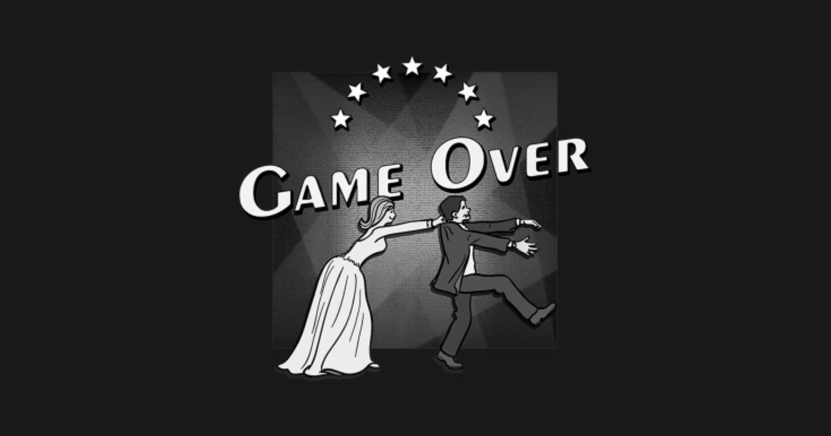Game Over Wedding Marriage Bride and Groom Gift Wedding Anniversary