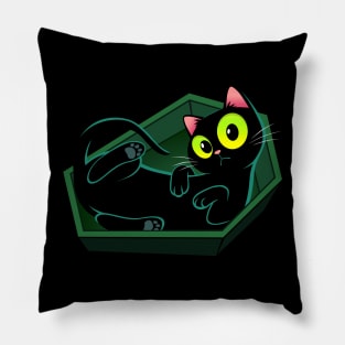 Coffin Kitty Pillow