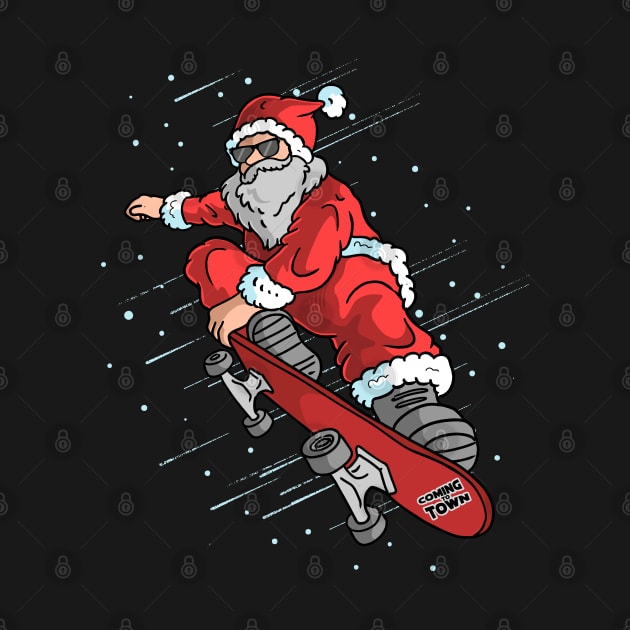 Skater Santa by la'lunadraw