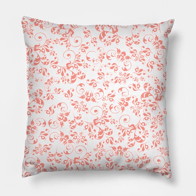 Floral Explosion Collection - Vintage Retro Floral Pattern 5# Pillow by Missing.In.Art