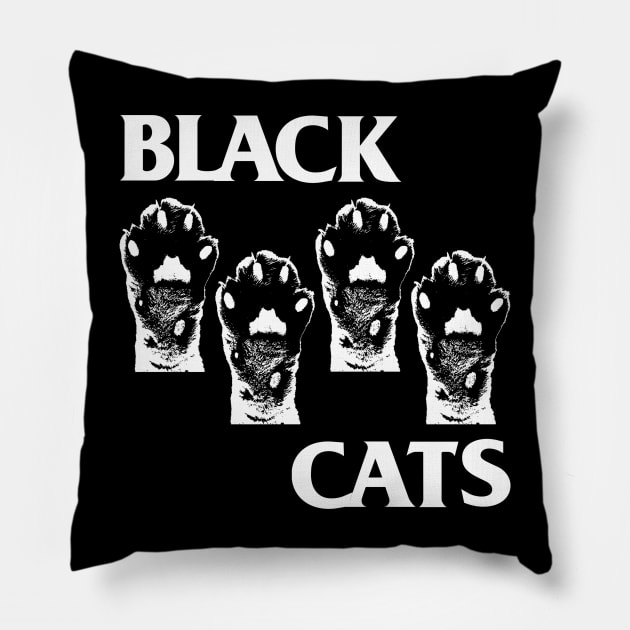 Black Cats - Black Flag parody Pillow by Vortexspace