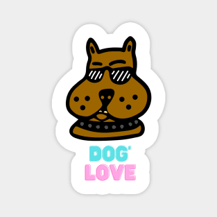 Love dog my family Magnet