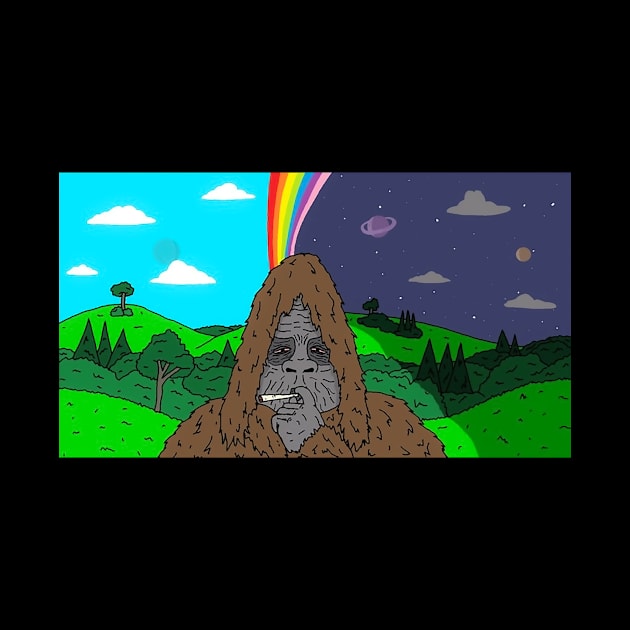 Sassy The Sasquatch with View by Geometc Style