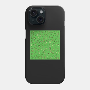 Inventory Items on Green Phone Case