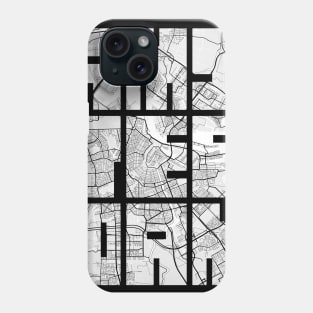 Amsterdam, Netherlands City Map Typography - Light Phone Case