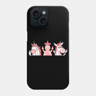 Unicorn Crew with middle fingers Phone Case