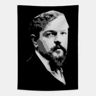 Claude Debussy Black and White Tapestry