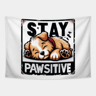 Stay Pawsitive Tapestry