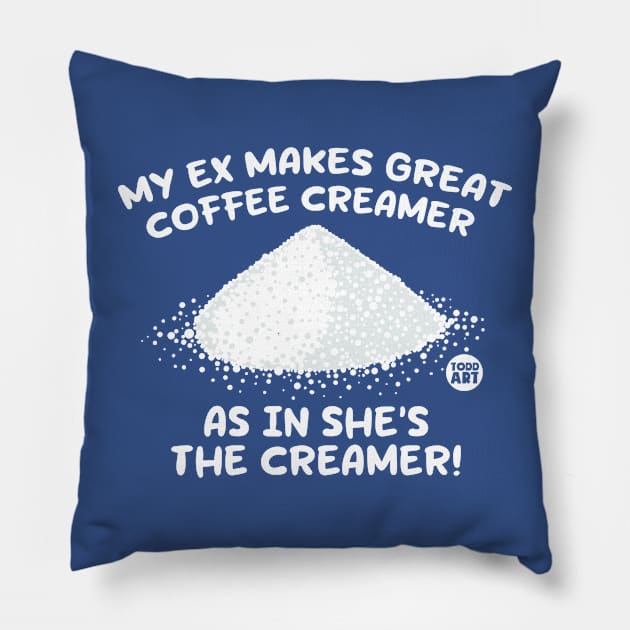 ex creamer Pillow by toddgoldmanart