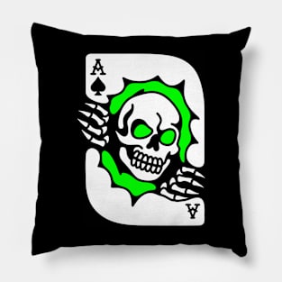 Skull ace of spades Pillow