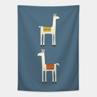 Two Llamas Wildlife Art Tapestry