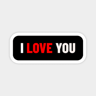 I love you typography Magnet