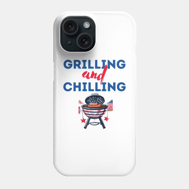 grilling and chilling Phone Case by Fun Planet