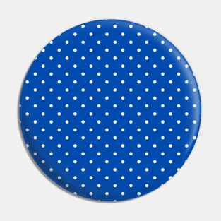 Blue and white polka dot dotted pattern Pin