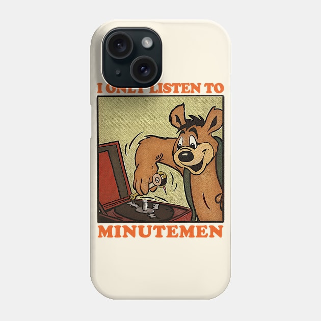 I Only Listen To Minutemen / Retro Comic Design Phone Case by DankFutura