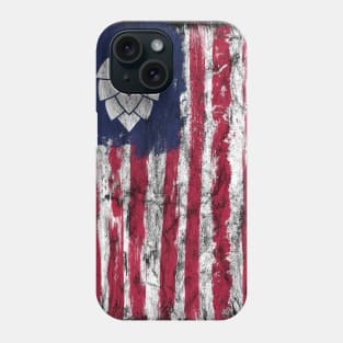 Grunge American Flag With Hops Phone Case