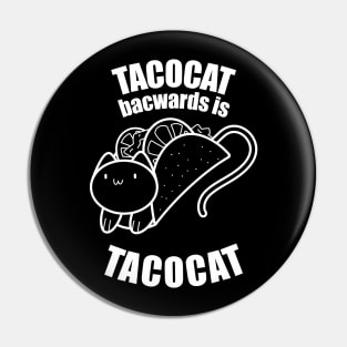 funny tacocat palindrome lineart Pin