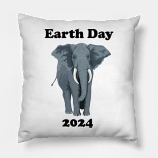 Earth Day Elephant 2024 Pillow