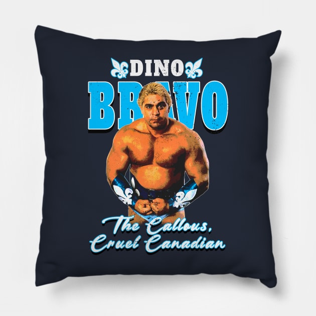 Dino Bravo Pillow by RetroVania