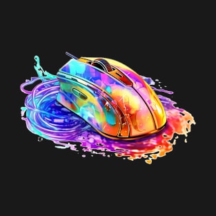 RGB Overload: A Graphic drawing of Gaming PC mouse T-Shirt