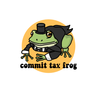 Commit Tax Frog Sticker T-Shirt
