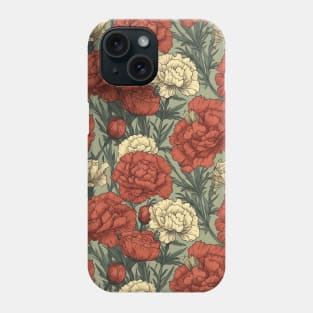 Carnation Flower Pattern Phone Case