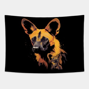 African Wild Dog Mothers Day Tapestry