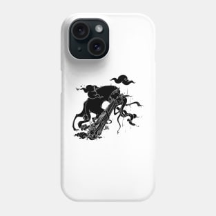 Strange Cat And Snake Surreal Art Phone Case