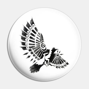 Raven Crow Shaman tribal tattoo design Pin