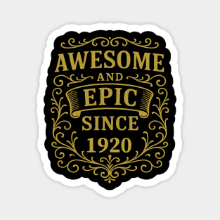 1920 Vintage Birthday Magnet