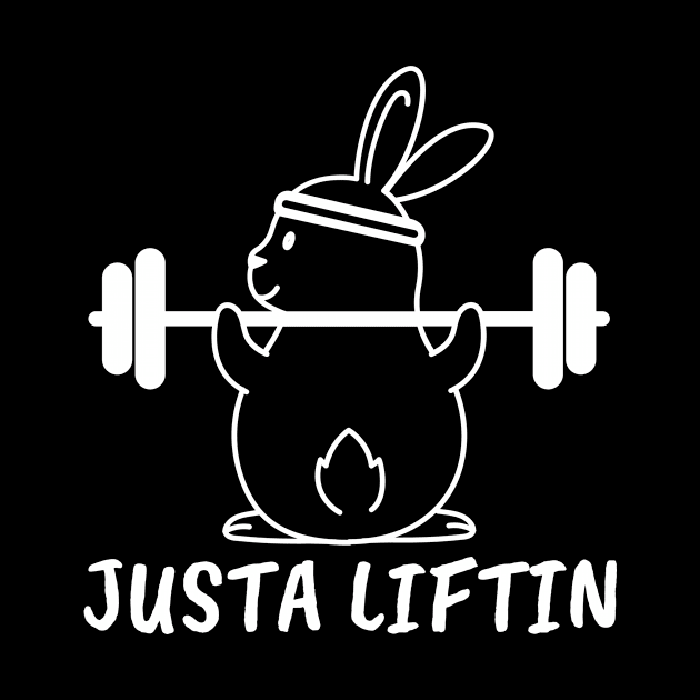 Justa Liftin Bunny Rabbit by crazytshirtstore