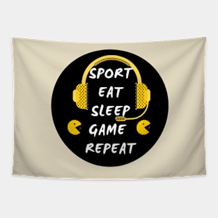 Sport, eat, sleep, game, repeat. Tapestry