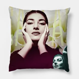 Maria Callas Collage Portrait Pillow